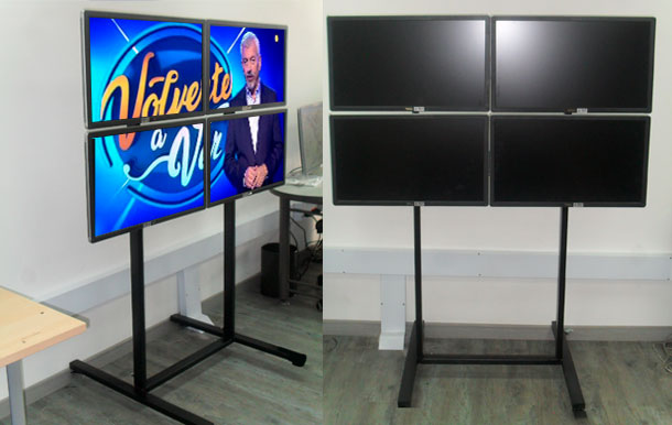 Instalacion de soporte tipo videowall de techo Instalacion de soporte tipo videowall de techo